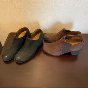 Lot 2 Pairs Naturalizer Garrett 8.5 Suede Leather Ankle Boot Shoes Brown & Black